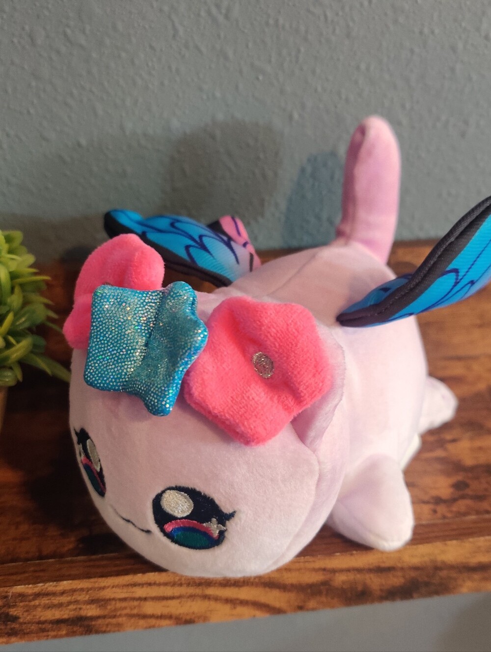 APHMAU Pink Winged butterfly Cat Plush Stuffed Animal pink purple 6" princess